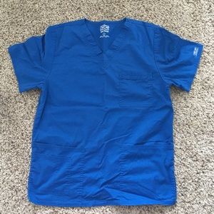 Blue scrub top